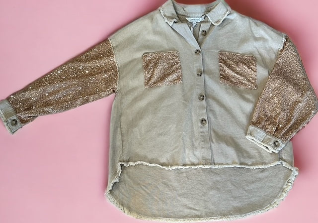 Sequin Button up